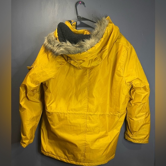 BEVERLY HILLS POLO CLUB MUSTARD YELLOW PARKA COAT - Picture 11 of 13